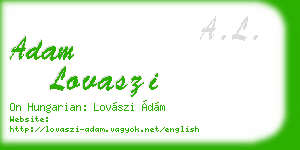 adam lovaszi business card